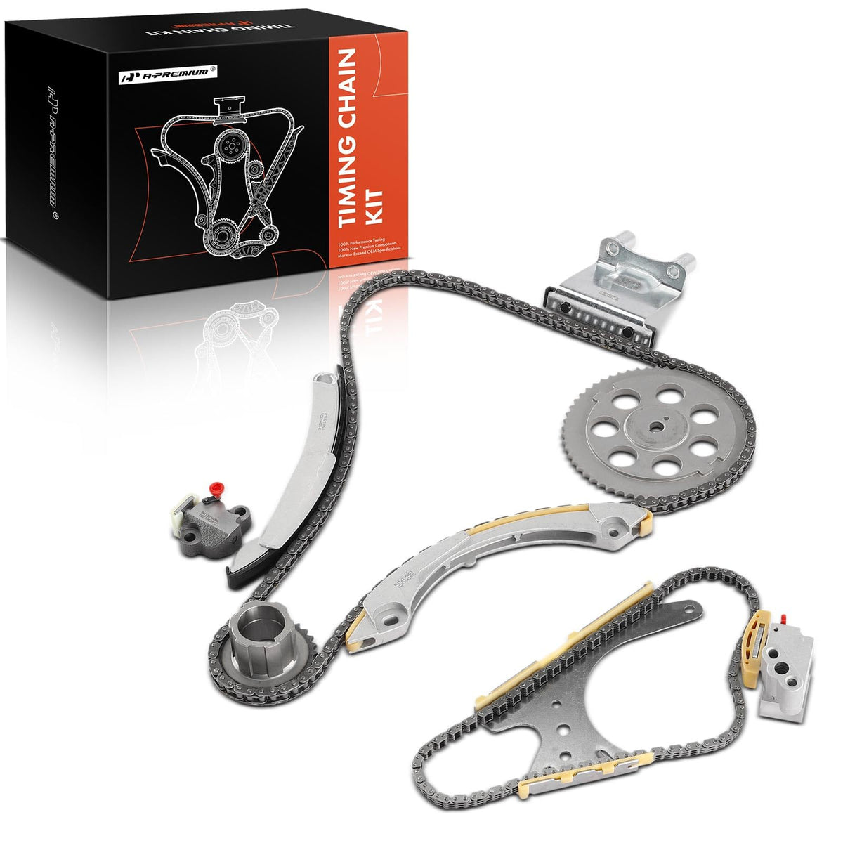 A-Premium 10PCS Engine Timing Chain Kit W/Sprocket & Tensioner