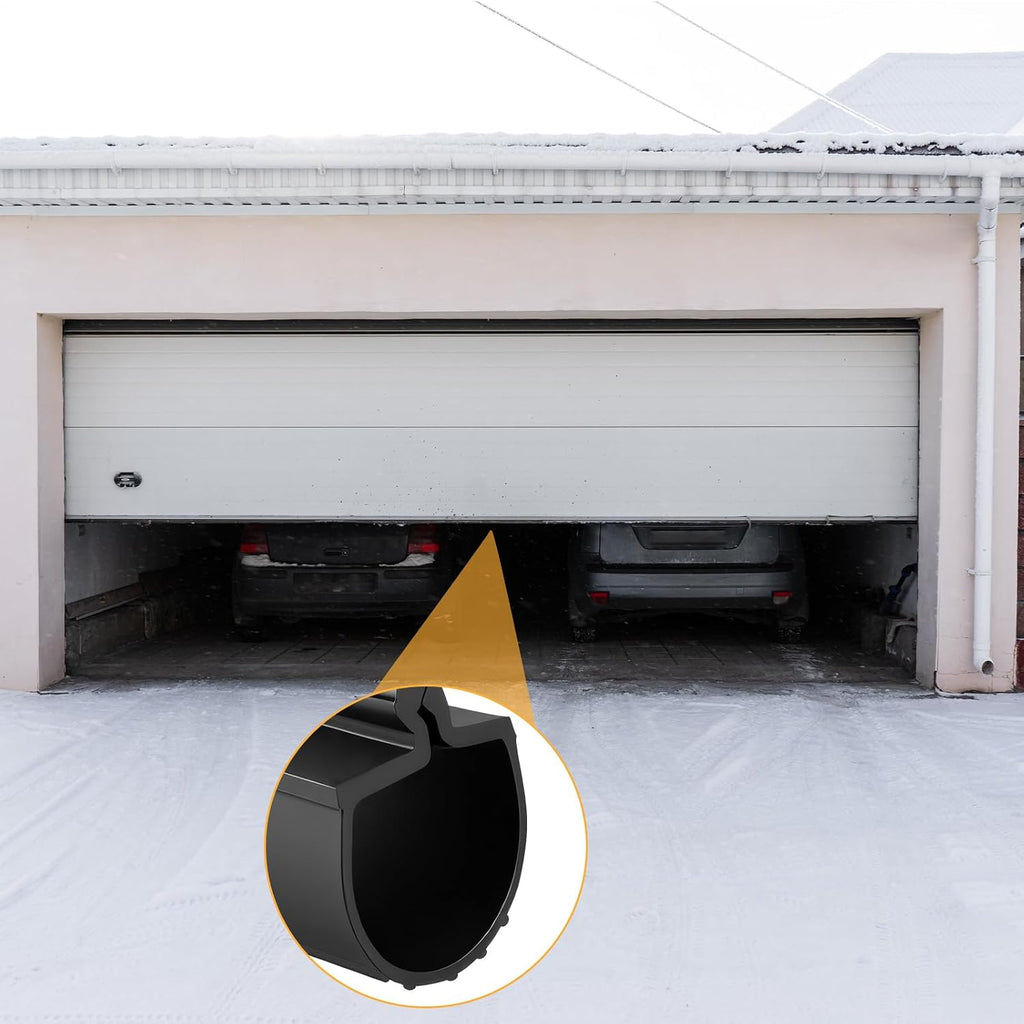 20Ft Garage Door Seal P-Bulb Bottom Seal Garage Door Rubber Bottom Seals