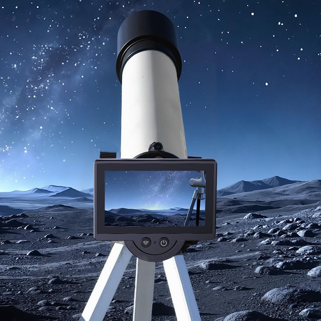 WiFi Telescope Camera, Electronic Eyepiece Camera Recording Via App with 4.3 Inch Screen, Digital Telescope Eyepiece