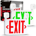 Exit Signs with LED Emergency Lights & Backup Battery, UL Listed, 2-Pack
