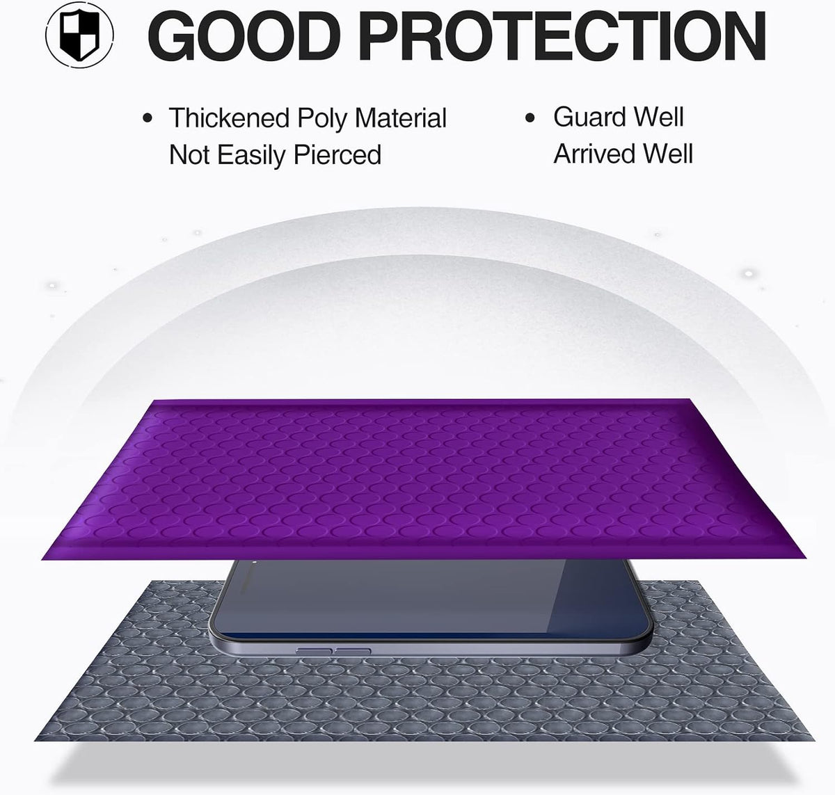 Bubble Mailers 9.5x14.5" 25 Pack Usable Size 9.5x13.5" Purple Padded