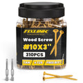 Deck Screws 3 Inch, 310PCS, FIXLINK #10 x 3 Wood Screws, Tan