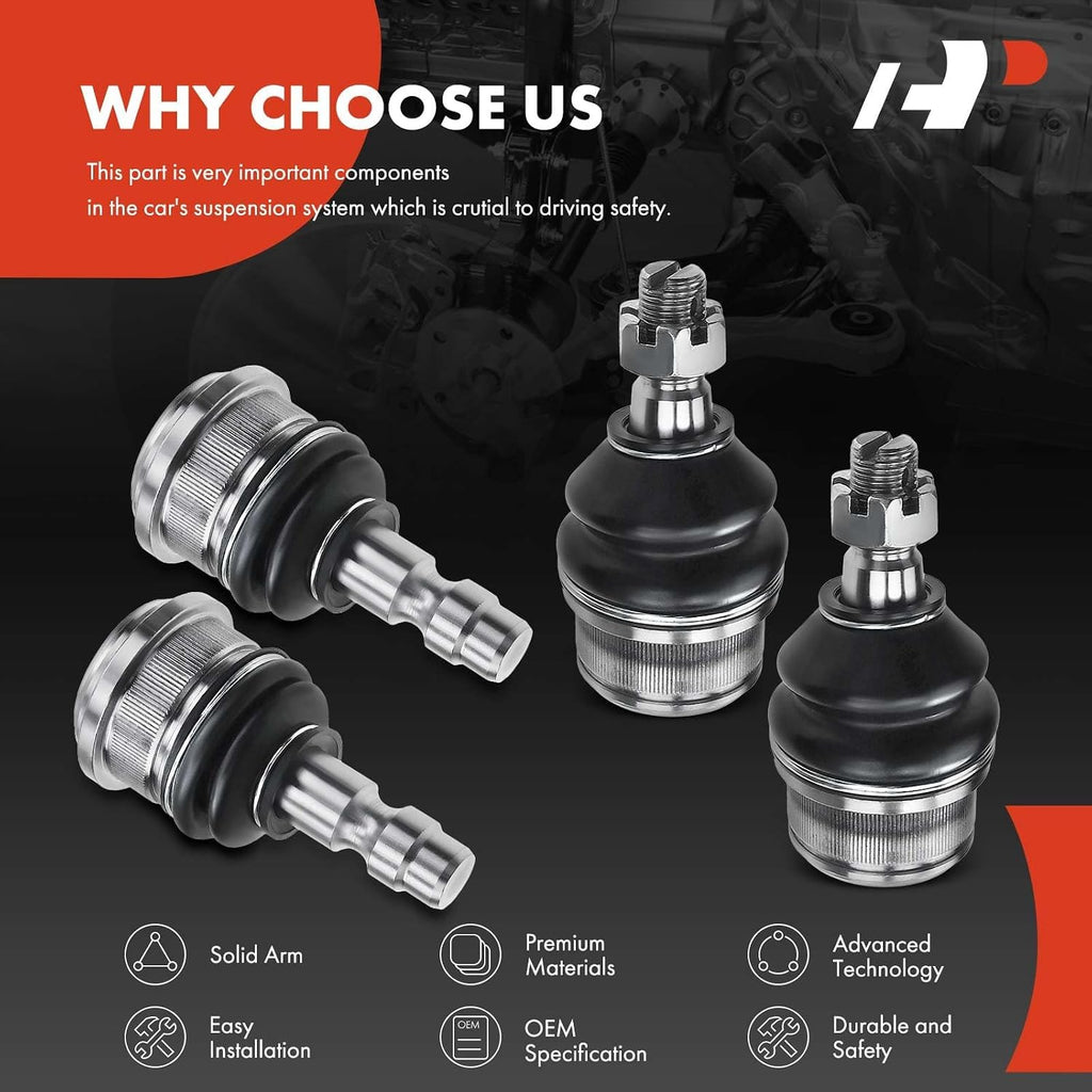 A-Premium Front Upper & Lower Ball Joint Kit, Compatible with Ford, Mazda