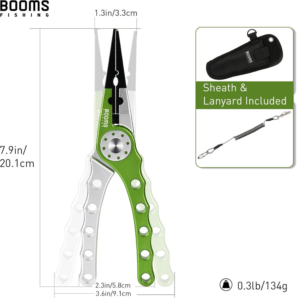 X1 Aluminum Fishing Pliers Saltwater, Surf Fishing Tackle Kit, Fishing Multitool Hook Remover Braided Fishing Line