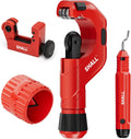 4-Piece Tubing Cutter Set, 1/4’’ to 2’’OD Heavy Duty Copper Pipe Cutter, 1/8’’ to 7/8’’ Mini Tube Cutter, Deburring