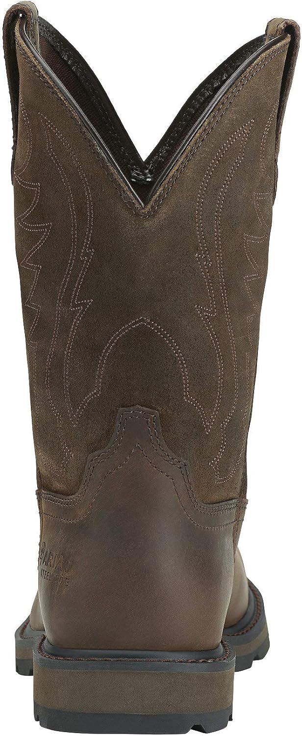 Ariat Groundbreaker Steel Toe Work Boot – Men’s Wide Calf, Western Work Boots