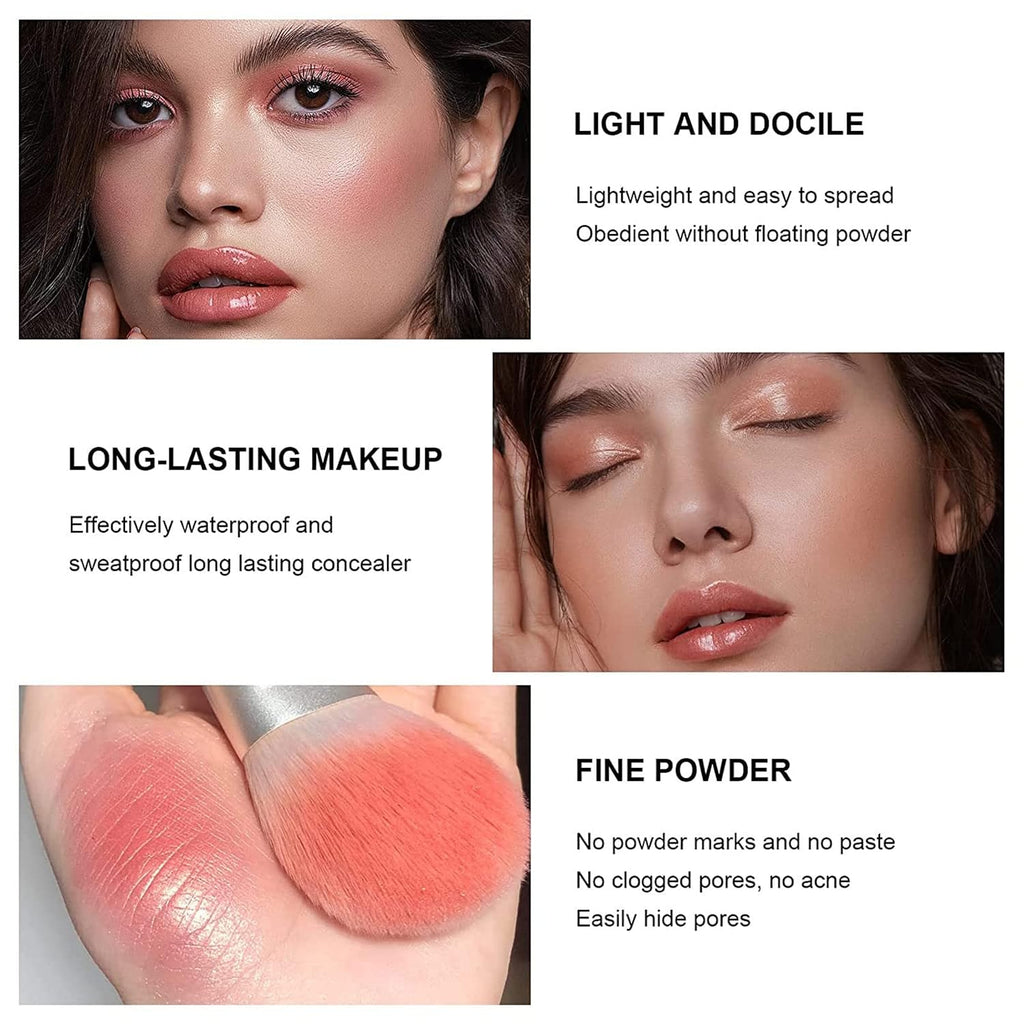 12 Colors Blush Palette,Highlighter Blush Powder Makeup,Long-Wearing,Smudge Proof,Natural-Looking,Blendable