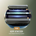 Electric Foil Shaver: 3D Blades & IPX7 Waterproof, Light Blue