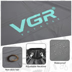 Waterproof Professional Barber Cape with Adjustable Neckline | adjustable closure; elastic neckline; nylon material