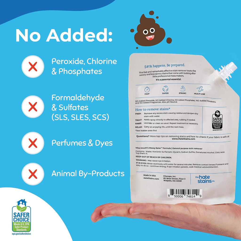 Messy Eater Refill, Laundry Stain Remover, 16 Oz Pouch