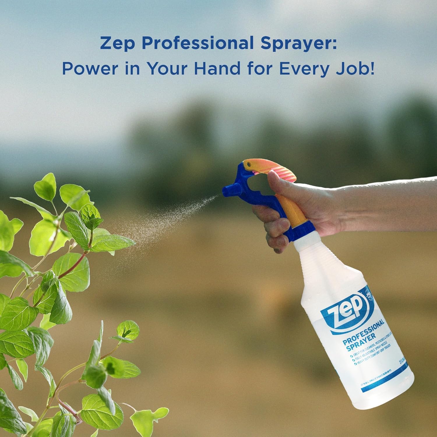 Professional Sprayer Bottle - 32 oz (Pack of 3) - HDPRO1 - Versatile Adjustable Nozzle Spray Bottles with a Fine Mist