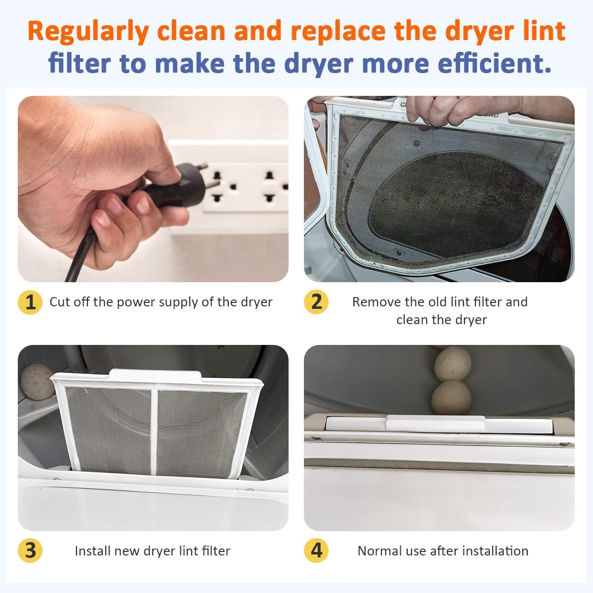 W10120998 Dryer Lint Filter Screen Fit for Whirlpool Kenmore