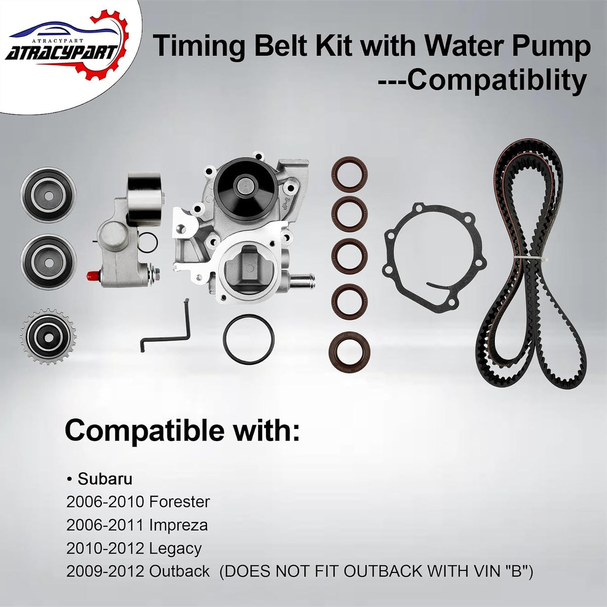 Timing Belt Kit Water Pump Fit For 06-12 Subaru Forester Outback 2.5L