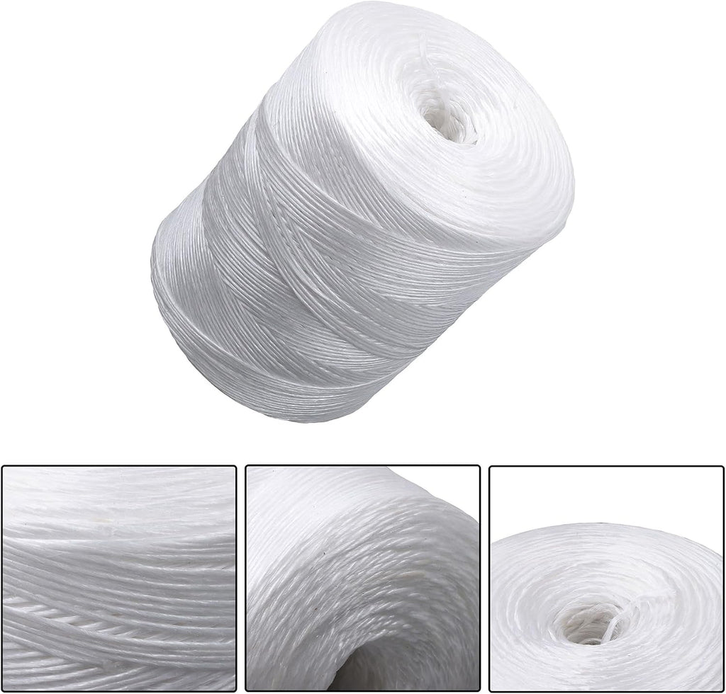 Polypropylene Tying Twine White 6300ft Rope 156lbs Tensile Strength