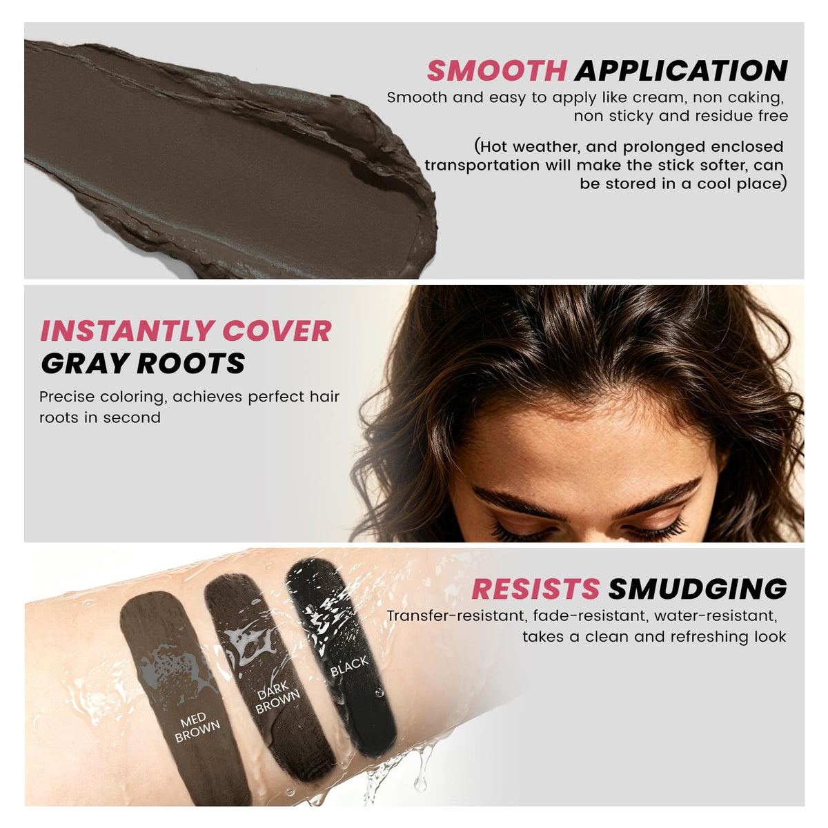 Root Touch Up Stick for Gray Roots & Thinning Hair, #Dark Brown