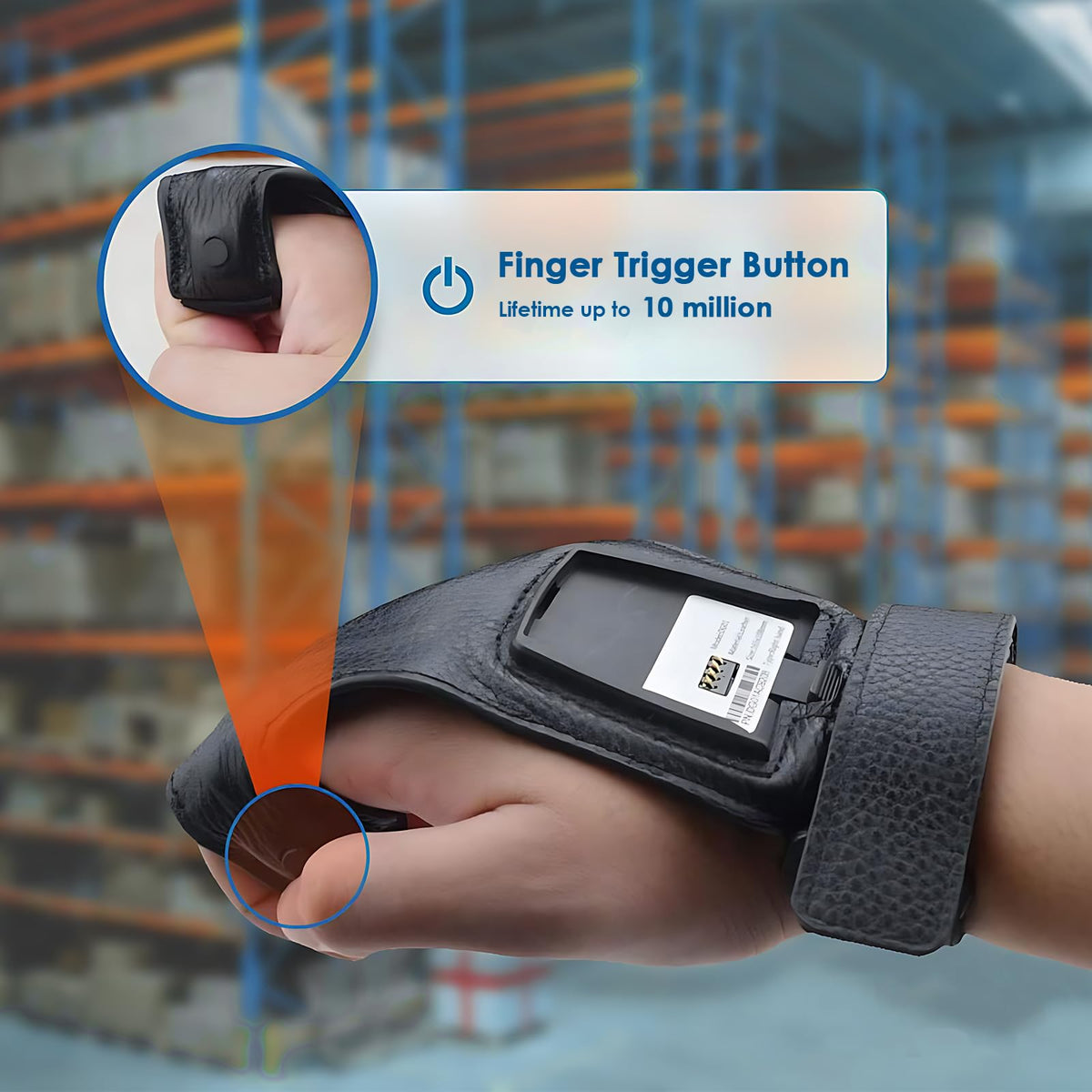 Glove Barcode Scanner 2D GS02 Wearable Zebra SE4107 Reader IP65 Touch Scanning NFC Support Multi-Language for