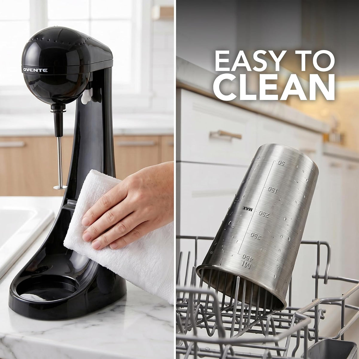 Classic Milkshake Maker and Electric Drink Mixer, Black MS2070B