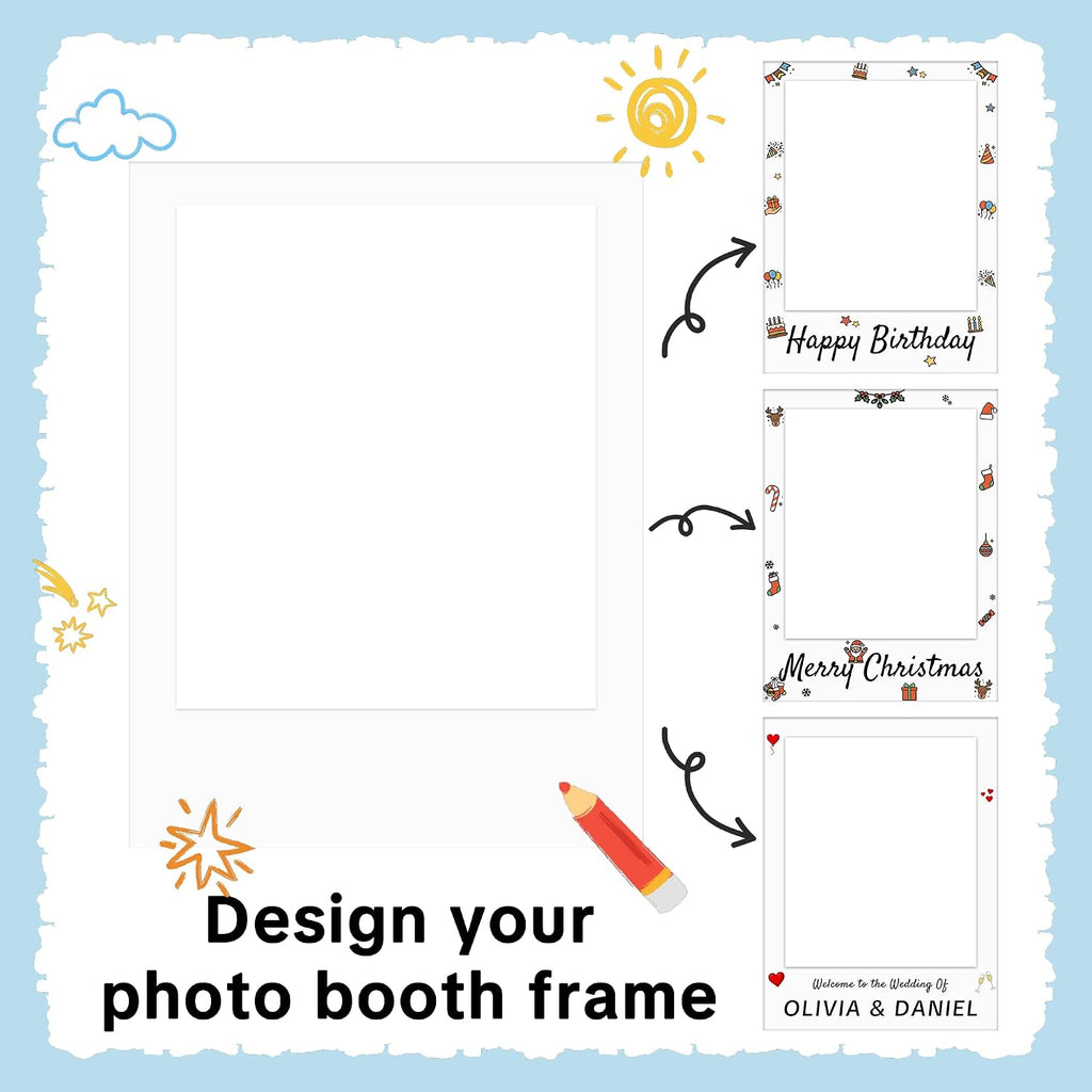 40 x 30 Inch Large Photo Booth Frame Selfie Frame,Blank DIY Cutout Props for Birthday,Wedding Photo Prop,Graduation