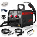 145A MIG Welder, 3 in 1 Flux Core/Lift TIG/Stick Welding Machine 110V IGBT Inverter Gasless Welder with Synergy