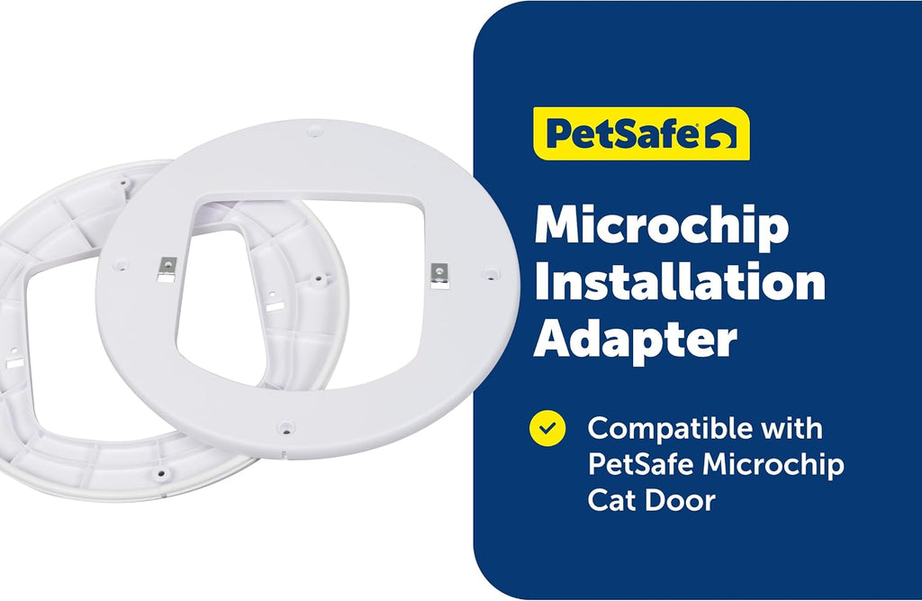 Installation Adaptor for Microchip Cat Flap, White