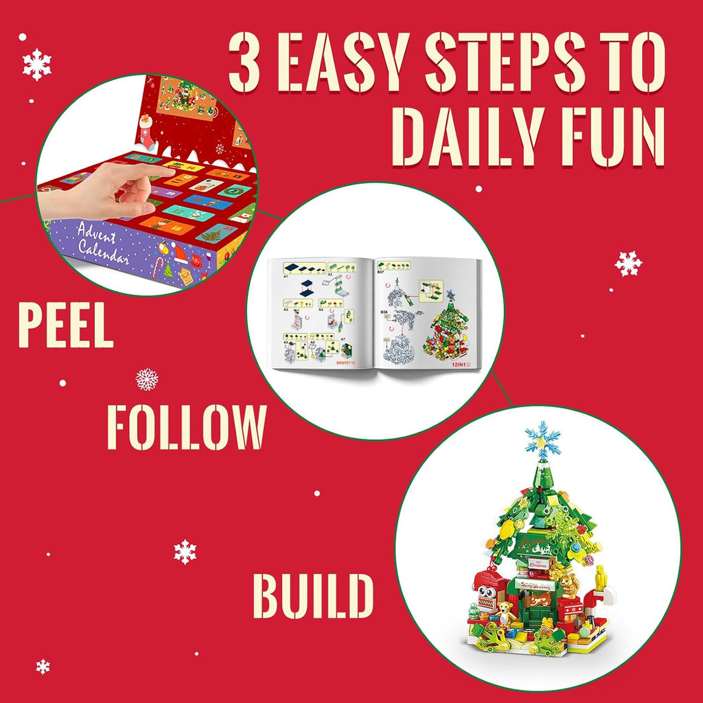 12-in-1 Building Blocks Set 300+ Pcs for Kids Ages 6-12 - Educational DIY Toy - Unique Easter Gifts for Kids, Boys &