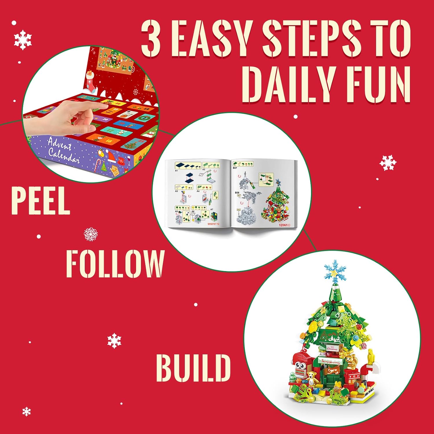 12-in-1 Building Blocks Set 300+ Pcs for Kids Ages 6-12 - Educational DIY Toy - Unique Easter Gifts for Kids, Boys &