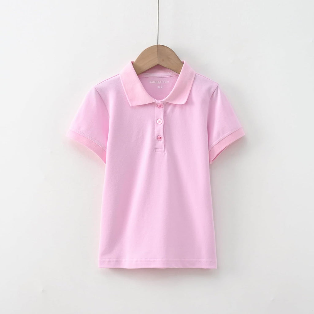 Girls Polo Shirt Short Sleeve Shirt for School Uniform Polo Shirts