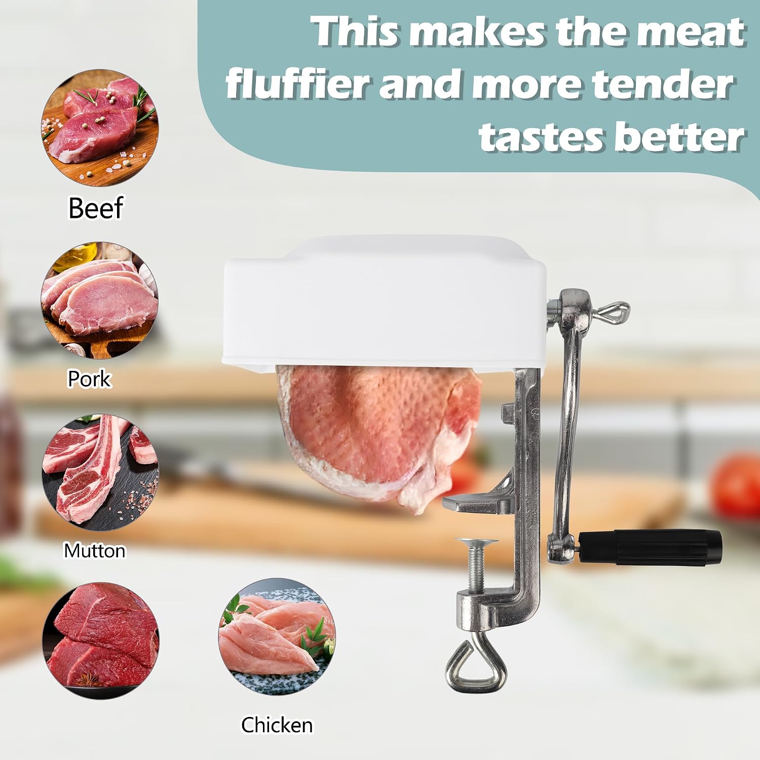 Manual Meat Tenderizer Cuber, Heavy Duty Meat Cuber Steak Flatten