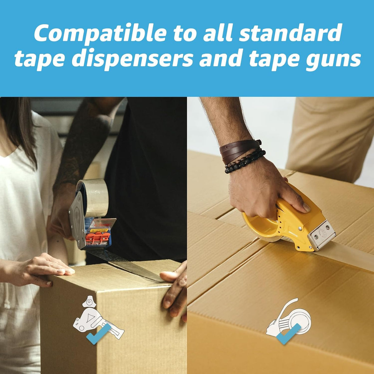 36 Rolls Clear Packing Tape, 1.88" x 55yds, Heavy Duty