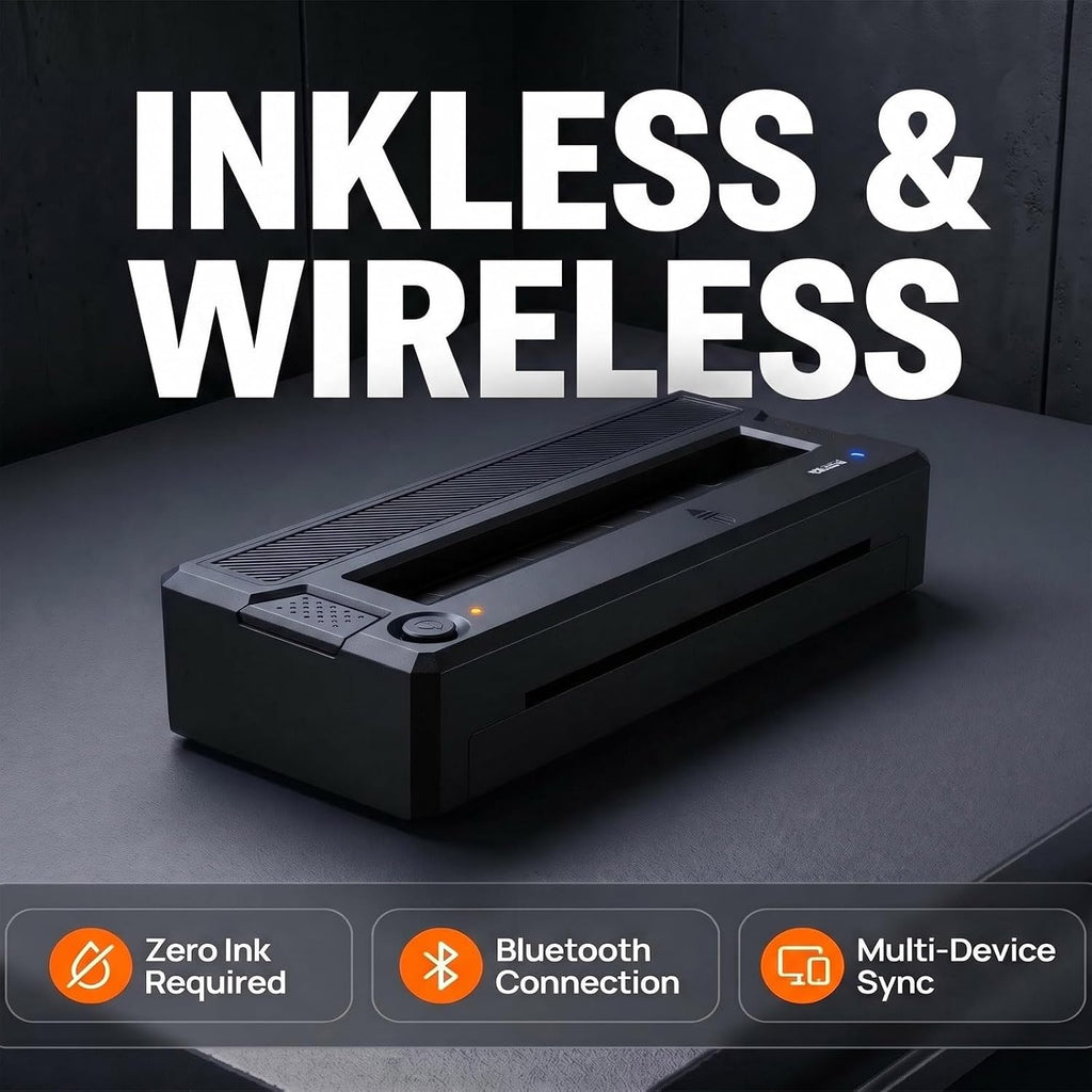 Tattoo Stencil Printer for Beginners & Artists, Wireless Thermal Tattoo Printer With 10pcs Thermal Paper & 3Pcs
