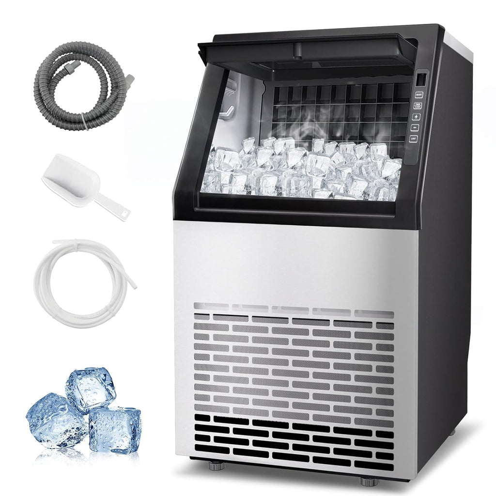 Commercial Ice Maker, 100Lbs/24H Ice Machine with 20Lbs Storage