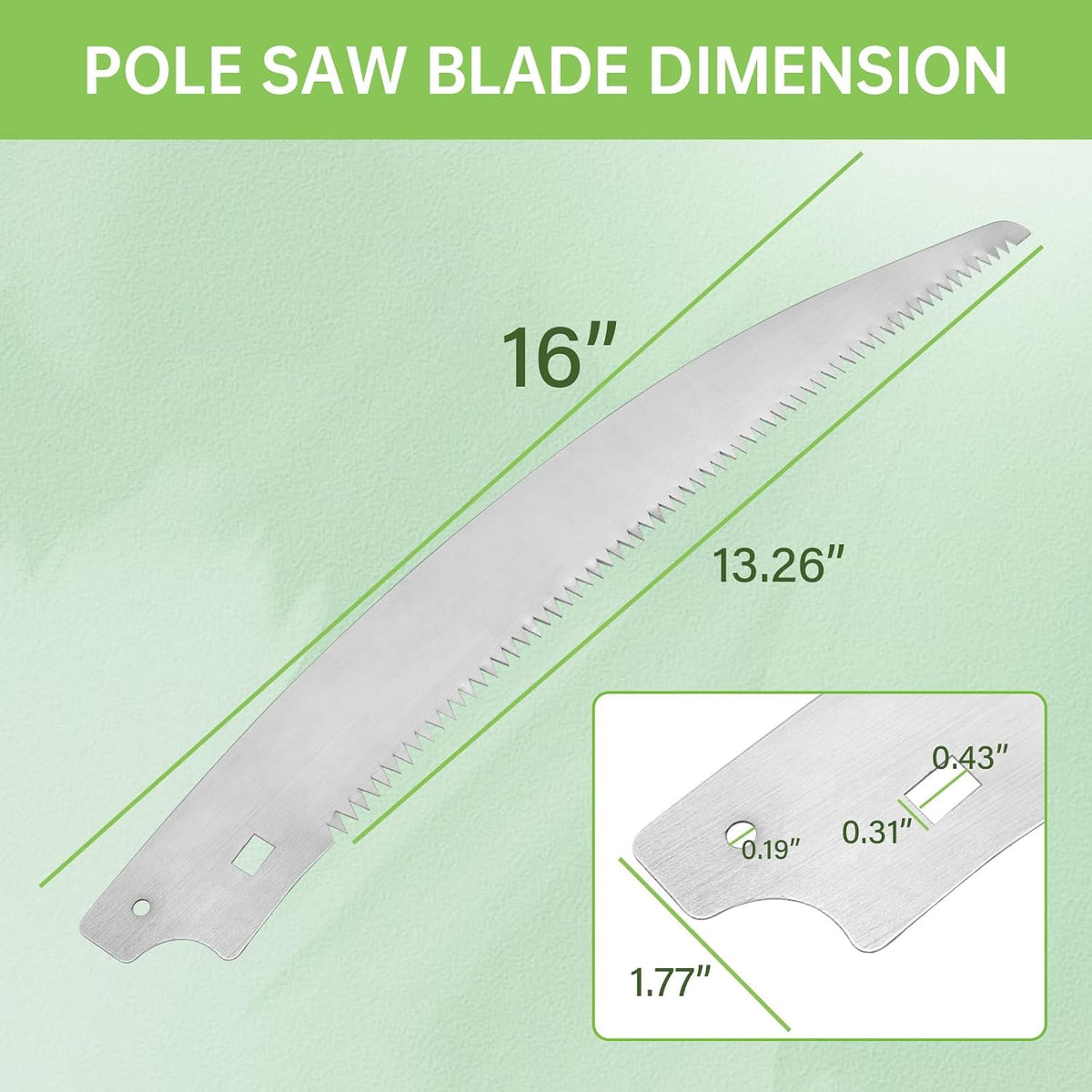 15" Pole Saw Blade for Fiskars Tree Pruner 6391 9388 9390 7889 7831 8391