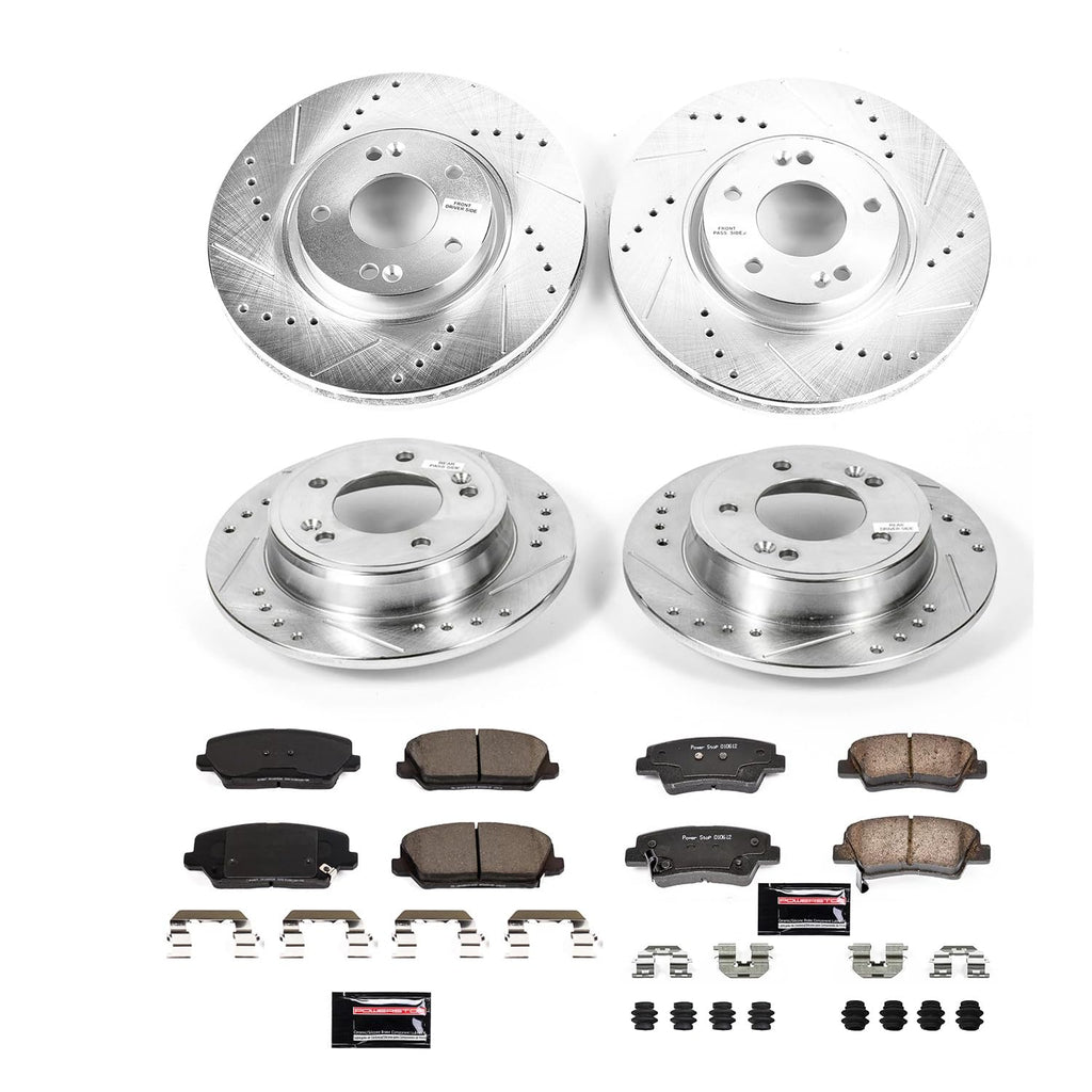 PowerStop Z23 Performance Brake Pad & Rotor Kit Front & Rear K8890
