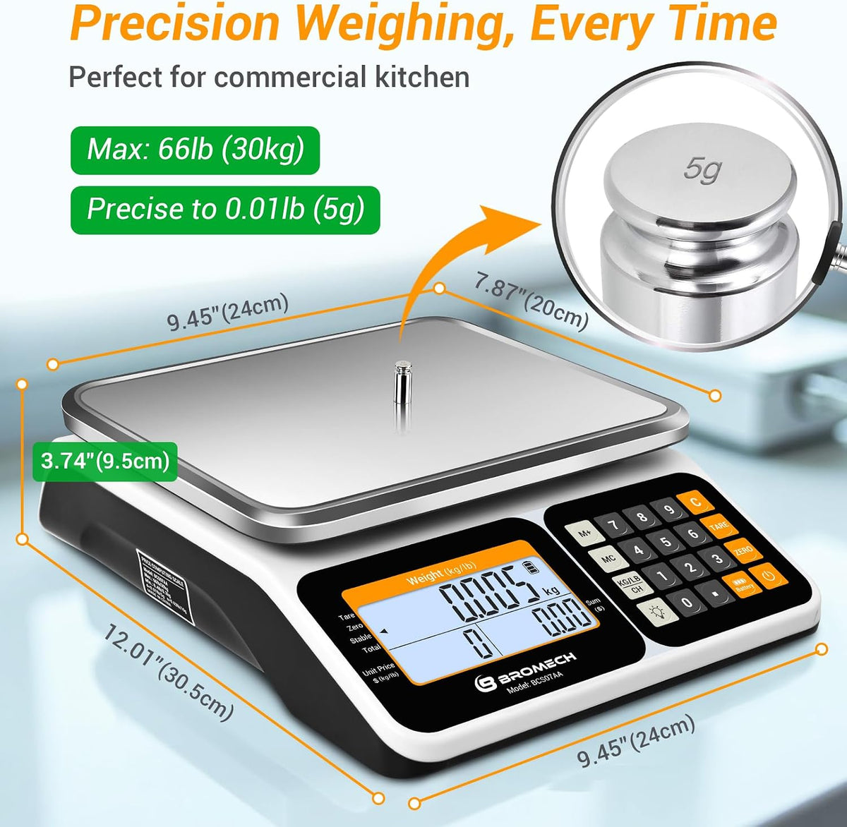 Commercial Scale 66lb/30kg Price Computing Scale for Farmers Market