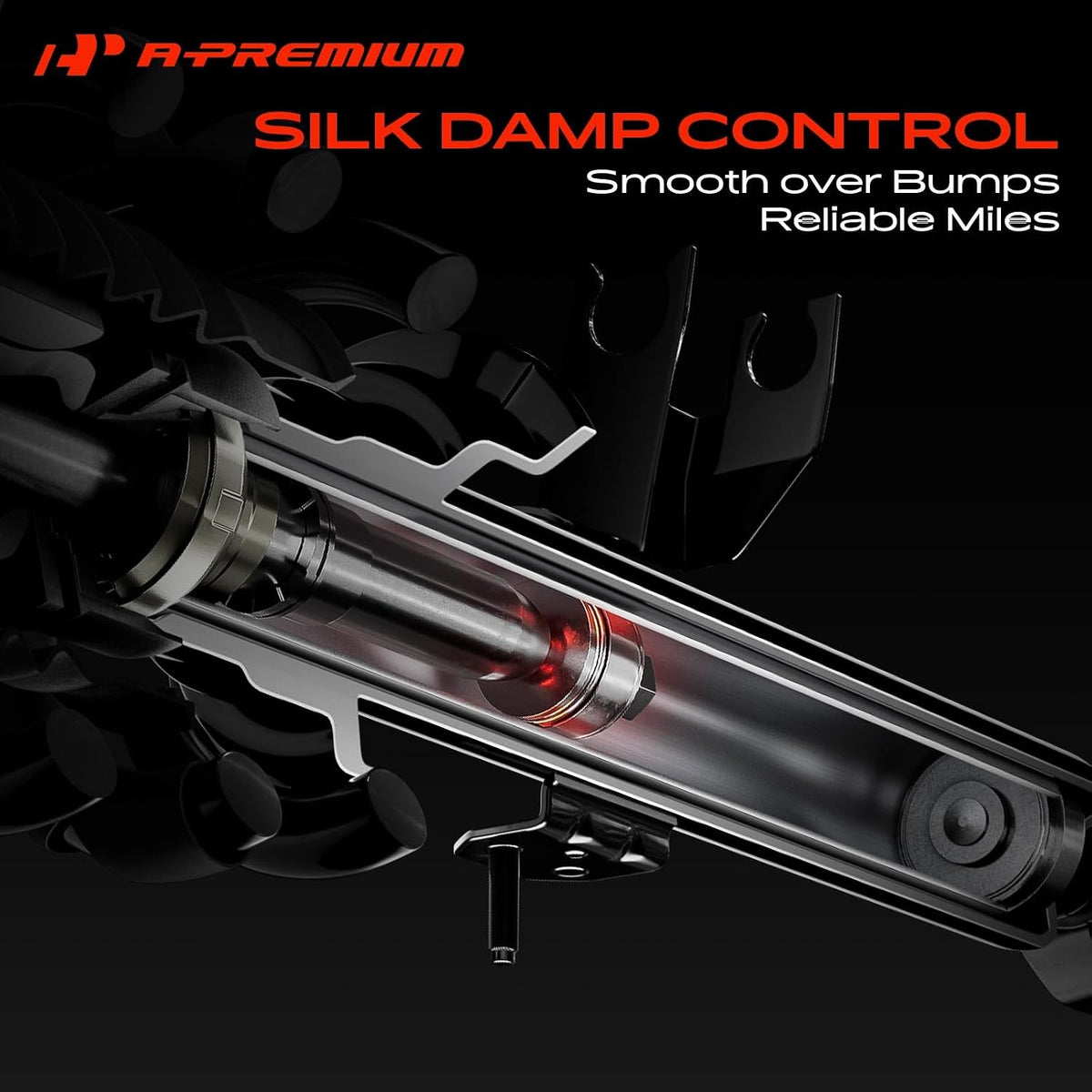 A-Premium Front Shock Absorbers, Set of 2 - Compatible with Ford, Mercury