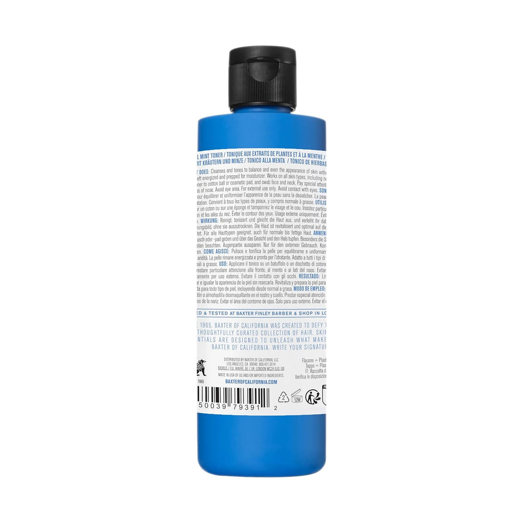 Herbal Mint Toner for Men | All Skin Types | Non-Drying | Paraben-Free | 8 Fl Oz