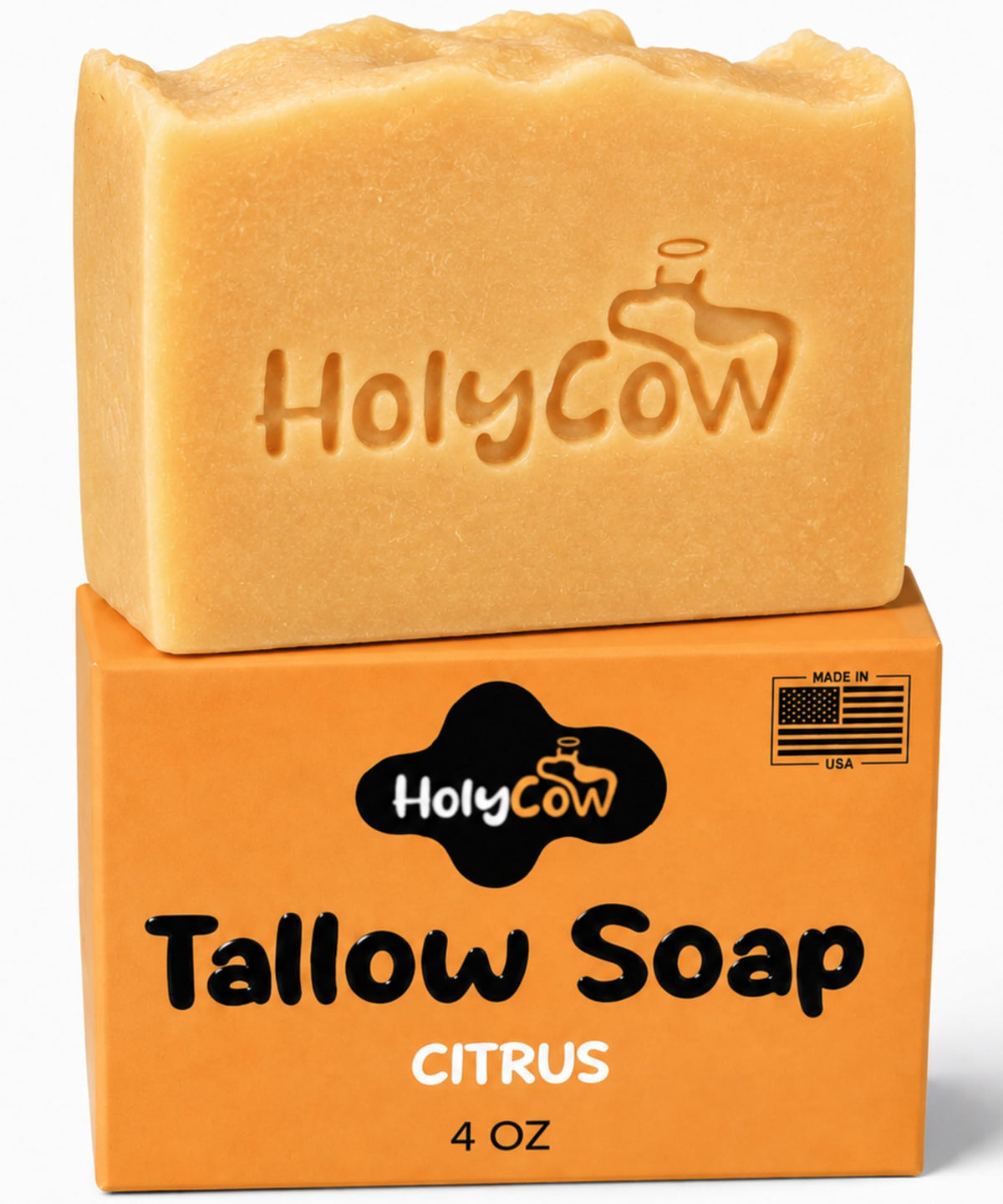 Grass Fed Beef Tallow Soap Bar, Natural Body Soap, Face Soap Citrus