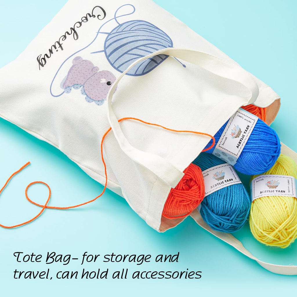 Crochet Kit for Beginners Adults, 30 Acrylic Yarn Skeins 1650 Yards Yarn, 105 PCS Crochet Kit with Hooks Set,Includes