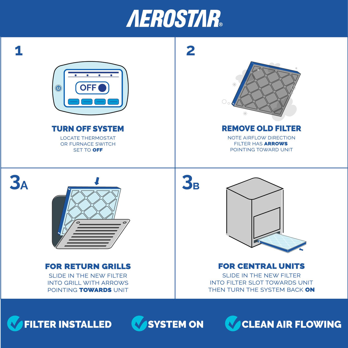 Air Filter 16x25x1 MERV 11 AC Filter, HVAC, Furnace Filter, 6 Pack