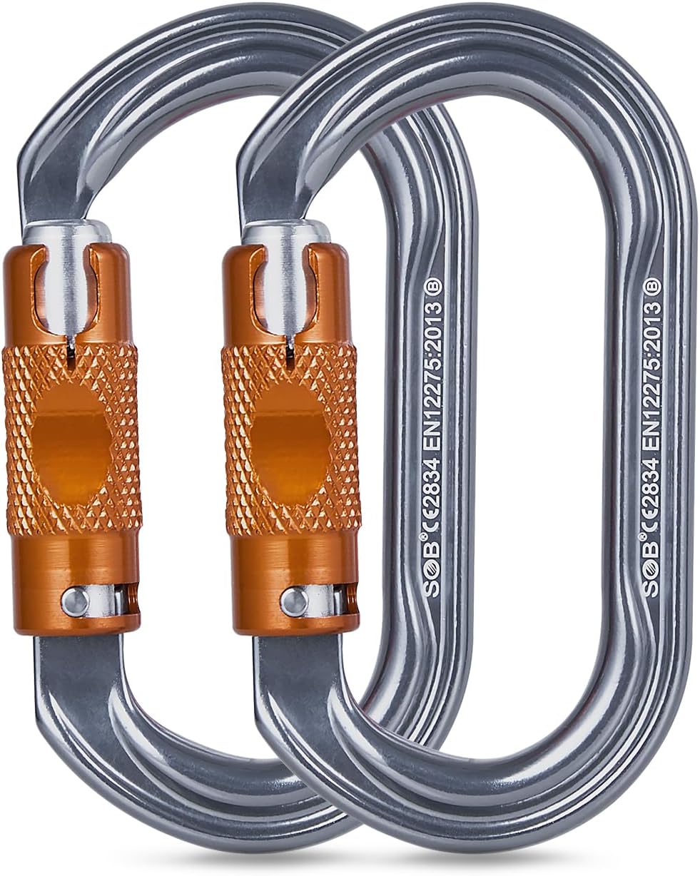 Heavy Duty Carabiner Clips -Auto Locking Climbing Carabiner, Industrial Strength Climbing Hooks for Keychains