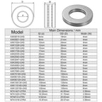 uxcell AXK1528 Thrust Needle Roller Bearings with Washers 15mm Bore 28mm OD 2mm Width 10pcs