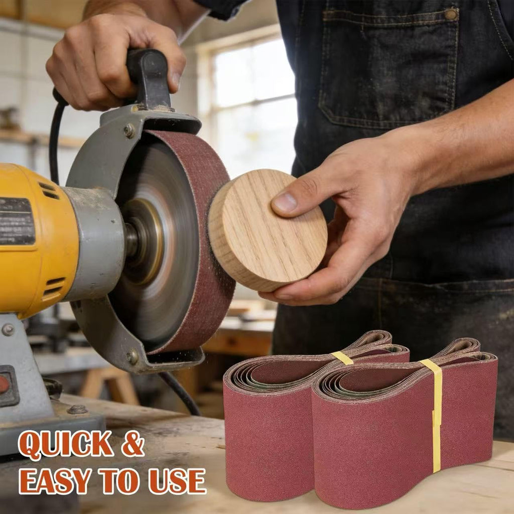 Aluminum Oxide Sanding Belts 6 x 48-Inch (8 Pack)