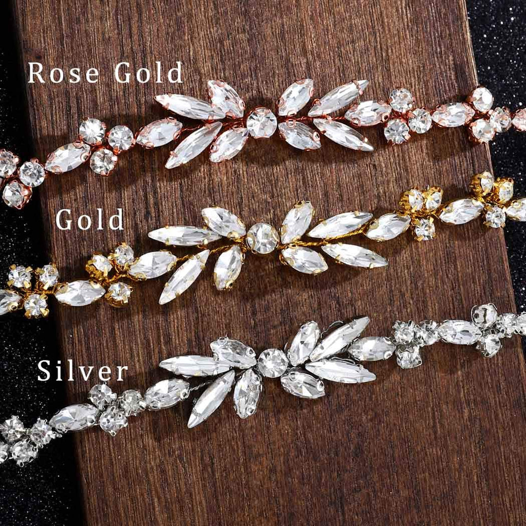 Wedding Crystal Hair Combs Bridal Headpieces Wedding Hair Accessories for Brides (Silver)