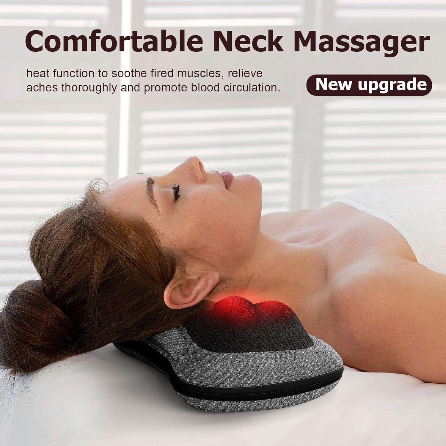 Fathers Day Dad Gifts, Shiatsu Back Massager with Heat – Deep Tissue Massage for Neck, Shoulder, Back Pain Relief