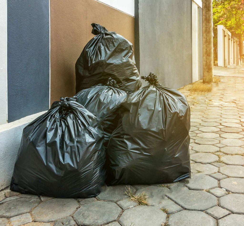 Contractor Garbage Bags 55 Gallon, 3 Mil Black Contractor Garbage Bag (50 Bags w/Ties) Large 55 Gallon Trash Bags