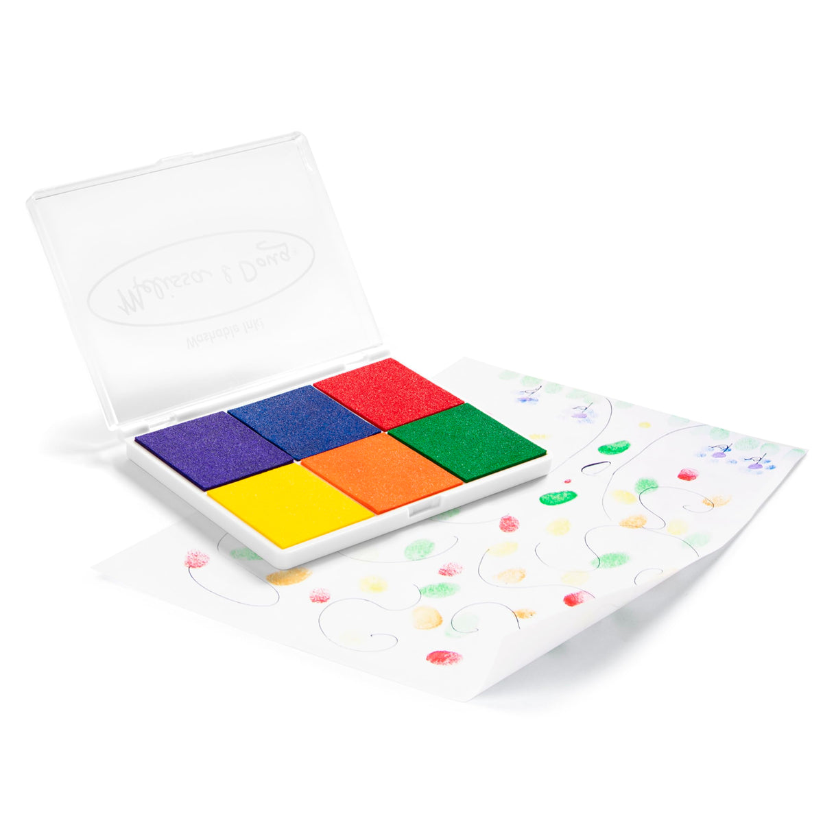 Rainbow Stamp Ink Pad 6 Washable Colors