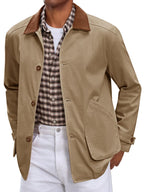 Mens Lightweight Jackets Casual Stylish Button Down Barn Jacket