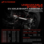 A-Premium Front CV Axle Shaft Assembly for Audi & Volkswagen Models