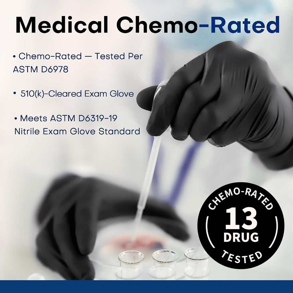 Soft Max Disposable Nitrile Exam Gloves, Powder-Free Black 100 Ct | Soft Max Disposable Nitrile Exam Gloves