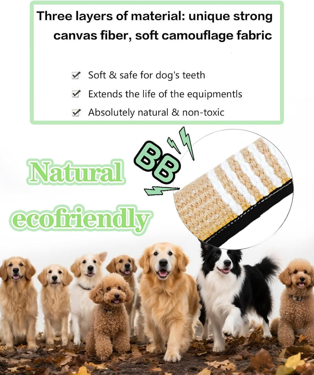 Squeaky Tug Toy for Dogs Jute with 2 Strong Handles Lasting Training Equipment Puppy to Large Dog Interactive Toys of